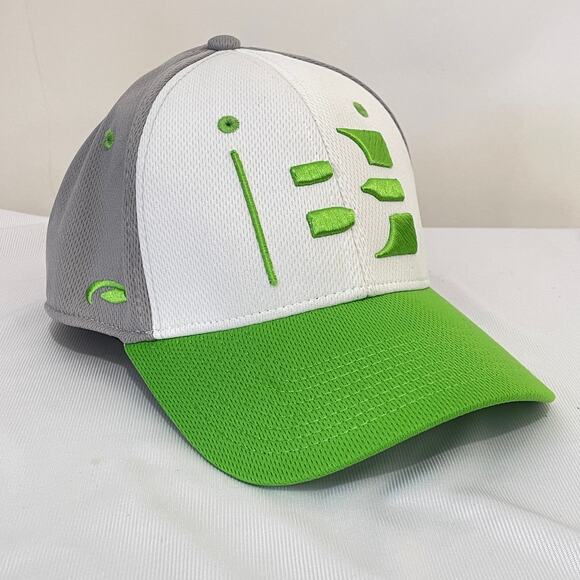 Pukka Baseball Hat Mens L XL Elastic Comfort Band Green White Gray Colorblock - Picture 5 of 12